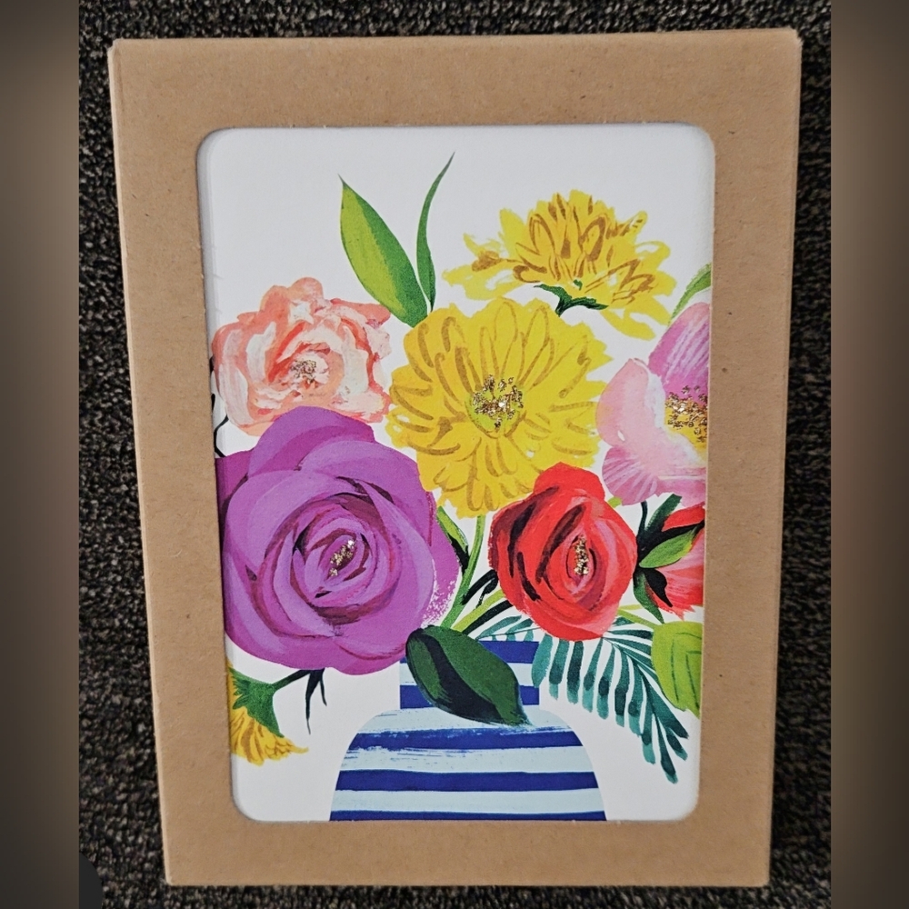 Floral Bouquet Blank Card Inside - Set of 12 (Envelopes Included) 2020 Hallmark